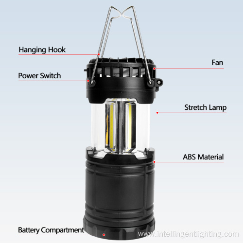 Multifunction Camping COB Tent Light Outdoor With Fan